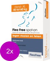 Flea Free Spot-On Hond 40-60 Kg 1 pip - Anti vlooien en tekenmiddel - 2 x Xlarge