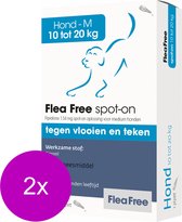 Flea Free Spot-On Hond 10-20 Kg 1 pip - Anti vlooien en tekenmiddel - 2 x Medium 10-20 Kg