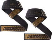 Reeva lifting straps goud (ultra grip) - lifting straps met padding - verkocht per paar - zwart - unisex