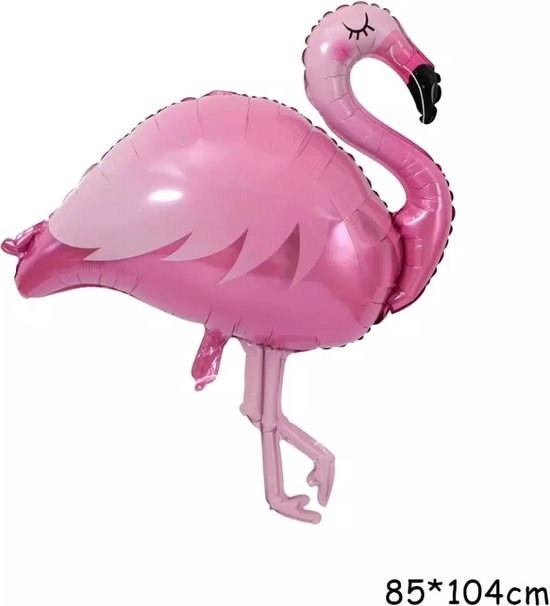 Folieballon- Ballonnen- Flamingo- Verjaardag- Kinderfeestje- Themafeest- Tropical- 1 stuk - 85x 104 cm