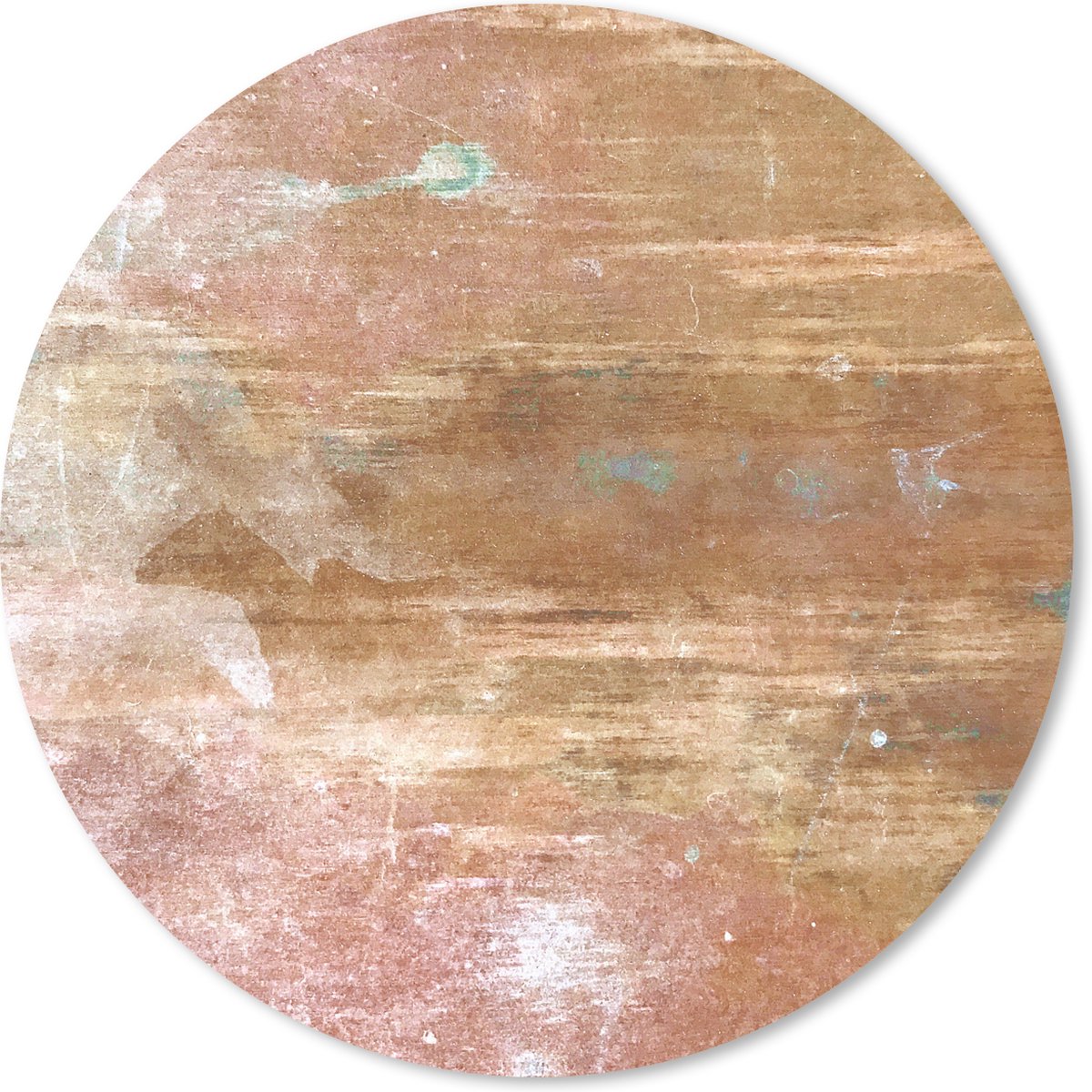 Muismat rond 30x30 cm - Mousepad Roest - Brons - Metaal - Ronde muismatten
