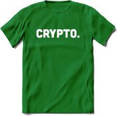 Crypto - Crypto T-Shirt Kleding Cadeau | Dames / Heren / Unisex | Bitcoin / Ethereum shirt | Grappig Verjaardag kado | BTC Tshirt Met Print | - Donker Groen - S