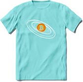 BTC Planet - Crypto T-Shirt Kleding Cadeau | Dames / Heren / Unisex | Bitcoin / Ethereum shirt | Grappig Verjaardag kado | BTC Tshirt Met Print | - Licht Blauw - S