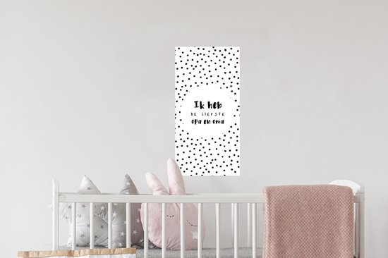 Stickers muraux - Film autocollant - Citations - Dictons - 'J'ai le grand-père et la grand-mère les plus adorables' - 20x40 cm - Film adhésif - Stickers muraux Chambre d'enfant - Papier peint autocollant - Papier peint autocollant - Film autocollant