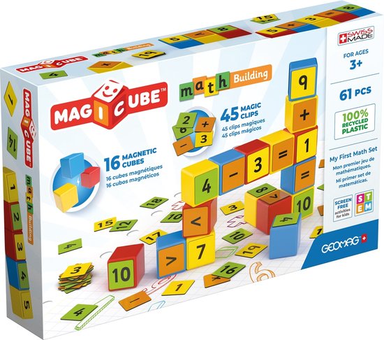 Geomag Magicube Math Building Recycled Clips 61 pcs