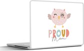 Laptop sticker - 17.3 inch - Mama - Spreuken - Ouderschap - Quotes - 40x30cm - Laptopstickers - Laptop skin - Cover