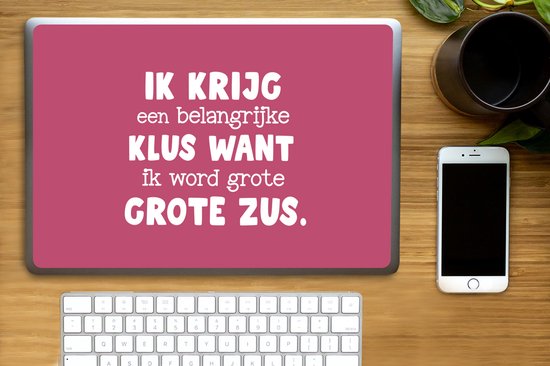 Sticker pour ordinateur portable - 15,6 pouces - Sister - Brother Sister - Citations - Famille