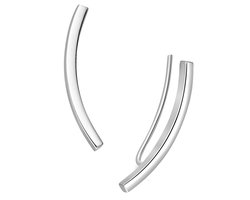 EAR IT UP - Oorklimmers - Bar - Luxe kwaliteit - Ear climbers - Oorschuiven - 925 sterling zilver - Earclimbers - Ear crawlers - 25 x 2 mm - 1 paar
