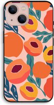 CaseCompany® - iPhone 13 hoesje - Perzik - 100% Biologisch Afbreekbaar - Duurzaam - Biodegradable Soft Case - Milieuvriendelijke Print op Achterkant - Zwarte Zijkanten - Bescherming Over de S