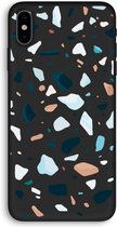 Case Company® - iPhone XS hoesje - Terrazzo N°13 - 100% Biologisch Afbreekbaar - Duurzaam - Biodegradable Soft Case - Milieuvriendelijke Print op Achterkant - Zwarte Zijkanten - Bescherming O