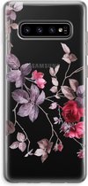 Case Company® - Galaxy S10 Plus hoesje - Mooie bloemen - Soft Case / Cover - Bescherming aan alle Kanten - Zijkanten Transparant - Bescherming Over de Schermrand - Back Cover