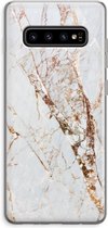 CaseCompany® - Galaxy S10 Plus hoesje - Goud marmer - Soft Case / Cover - Bescherming aan alle Kanten - Zijkanten Transparant - Bescherming Over de Schermrand - Back Cover