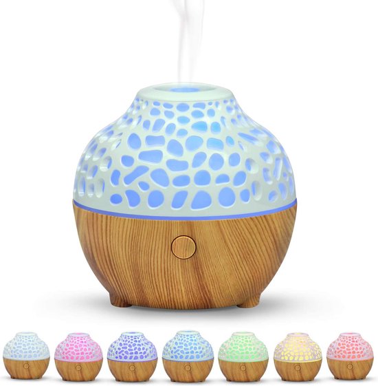ADLER EUROPE AD7969 Geuroliediffuser, ultrasone luchtbevochtiger, aromatherapie-diffuser, ledverlichting met 7 kleuren, sfeerlamp ADLER EUROPE AD7969 Geuroliediffuser, ultrasone luchtbevochtiger, aromatherapie-diffuser, ledverlichting met 7 kleuren, sfeerlamp
