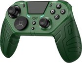 DrPhone CMX2 Draadloze Game Controller –  Programmeerbare knoppen met turbo/gyro/Vibratie /Touch Panel/LED - Groen