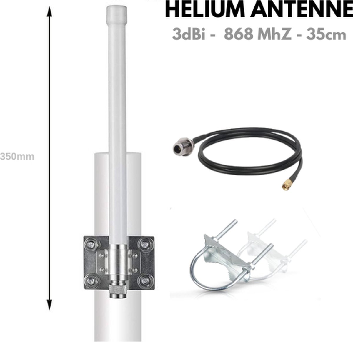 Helium 3 dBi Antenne - Lora / Helium antenne - HNT - Outdoor antenne - 868  MHZ -... | bol