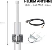 Helium 3 dBi Antenne - Lora / Helium antenne - HNT - Outdoor antenne - 868 MHZ - Fiberglass antenne - 35 cm