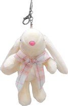 Poppi Sleutelhanger Pluche Konijn - Kinderspeelgoed - Knuffel - Wit
