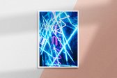 Poster Neon Chaos  - 100x140cm - Premium Museumkwaliteit - Uit Eigen Studio HYPED.®