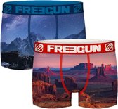 Freegun boxershorts microvezel | 2-pack heren boxershorts | MAAT XXL | Duo Mountains