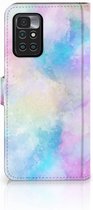 Telefoonhoesje Xiaomi Redmi 10 | Redmi Note 11 4G Bookcase Personaliseren Watercolor Light