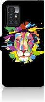 GSM Hoesje Xiaomi Redmi 10 | Redmi Note 11 4G Book Cover Lion Color
