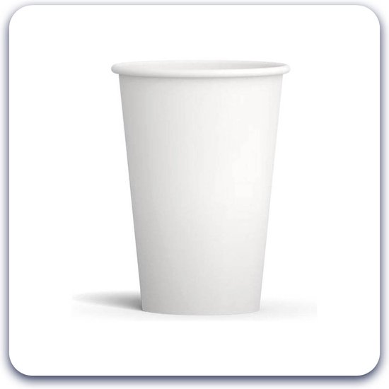 Gobelets à café en carton blanc – Gobelet en carton – Gobelet jetable –  Gobelets à... | bol