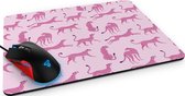 Muismat Gaming XXL - Roze Cheeta's