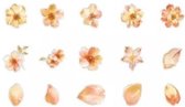 Decoratieve stickers | bloemen | 75mm x 147mm