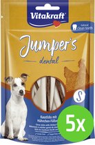 Vitakraft Jumpers Dental Kip Twisted S - hondensnack - 150 gram Hond - 5 verpakkingen