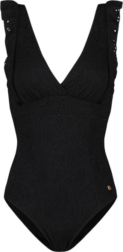 Foto: Beachlife black embroidery ruches badpak dames maat 75b