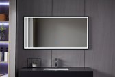 Bella Mirror - Spiegel met verlichting – Badkamerspiegel – Antivocht – Anticondens – Ledverlichting – Met zwart frame - 60 x 80 cm