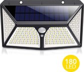 Solar LED buiten Lamp - 180LED Verlichting - Verlichting op Zonne-energie - Bewegingssensor- IP65 Waterdicht | Buitenverlichting - Buitenlamp op solar verlichting - Nachtsensor - T