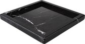 Marmer - Marmer dienblad zwart - Tray 30x30cm - rond marmer dienblad - vierkant marmer dienblad - decoratie schaal - tapasplank - serveerplank