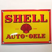 Shell Auto-Oele Emaille Bord