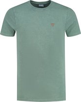 Purewhite -  Heren Slim Fit   T-shirt  - Groen - Maat S