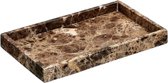 Marmer Plateau Natuursteen Dienblad Schaal Kaarsenhouder Marble 30x18x3cm (lxbxh) Dubai Bruin