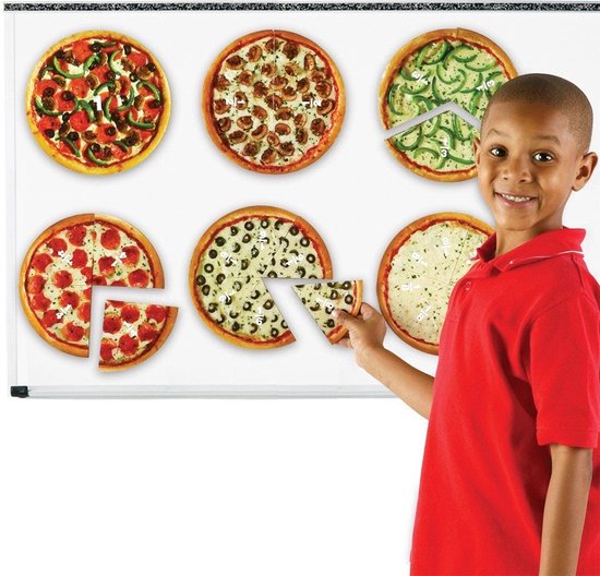 Thumbnail van een extra afbeelding van het spel Pizza Fractions Magnetic Breuken inzich thuisonderwijs leermiddel