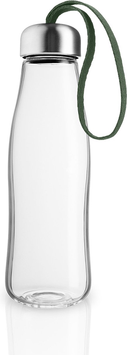 Eva Solo - Drinkfles 500 ml Glas Cactus Green - Borosilicaatglas - Transparant