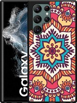 Galaxy S22 Ultra Hardcase hoesje Mandala Hippie - Designed by Cazy