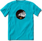 Fishing - Vissen T-Shirt | Grappig Verjaardag Vis Hobby Cadeau Shirt | Dames - Heren - Unisex | Tshirt Hengelsport Kleding Kado - Blauw - S