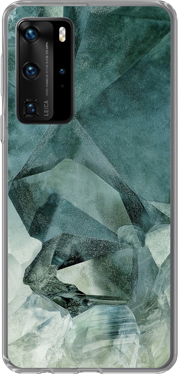 Telefoonhoesje Geschikt voor Huawei P40 Pro hoesje - Mineralen - Kristallen - Natuursteen - Siliconen Telefoonhoesje Telefoonhoesje