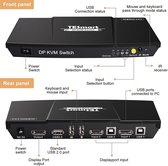 NÖRDIC KVM-105 Switch 2 in to 1 out - Display Porto 4K60Hz - USB 2.0 - Convient pour Xbox, PS5 et ordinateur portable - Zwart