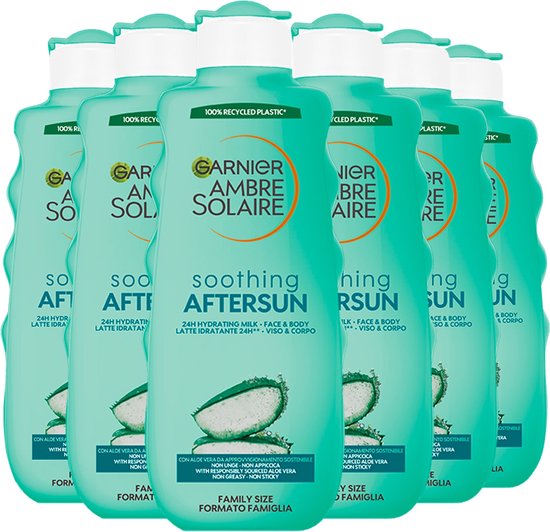 Garnier Ambre Solaire Aftersun Melk - 6 x 200 ml - Voordeelverpakking