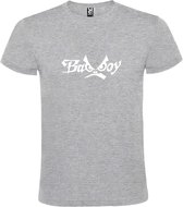 Grijs  T shirt met  "Bad Boys" print Wit size S