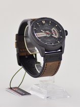 Horloge luxery Curren donker bruin + extra batterij + doosje