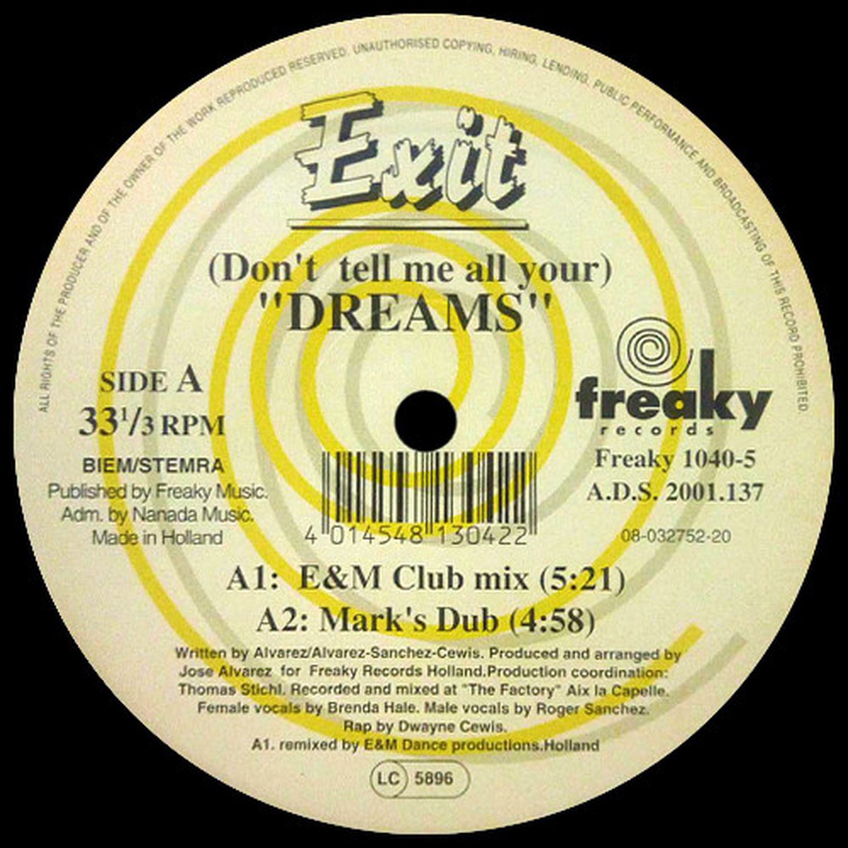 Exit - (don't Tell Me All Your) Dreams