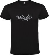 Zwart  T shirt met  "Bad Boys" print Zilver size XXL