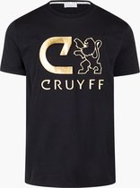 Cruyff - RESE SHIRT - 3D PRINT - ZWART GOUD - COTTON