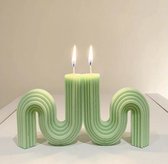S vormige kaarsmal - zelf kaarsen maken - siliconen mal - geometrische vorm