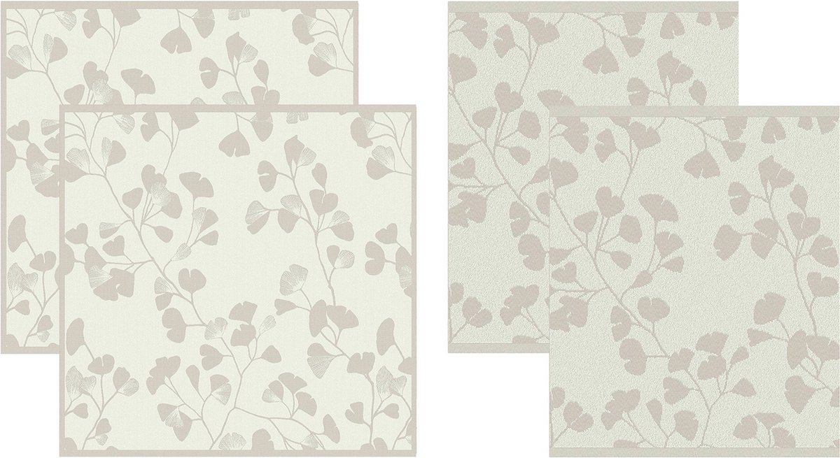 DDDDD 2x theedoek + 2x keukendoek Kenchi - Cream